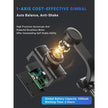 Gimbal Stabilizer for Smartphone, 360° Rotation Auto Balance Small Portable Handhold Selfie Stick Tripod with Wireless Remote, 1-Axis Lightweight Extendable Stabilizer Gimble Iphone Phone Christmas Gift