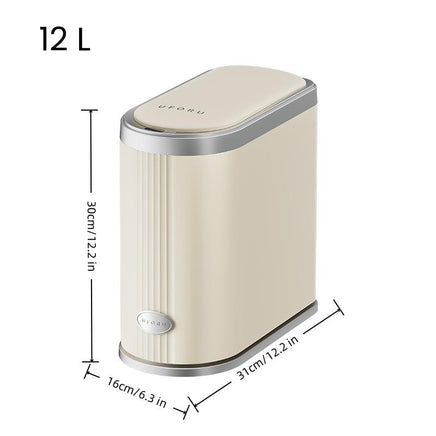 UFORU Decorate Bathroom Smart Trash Can Sensor Based Intelligent Home Kitchen Toilet with Lid Waterproof Clip Plastic Garbage Bin Touchless Smart Sensor Trash Smart Garbage Bin#Tiktokshop Back to School