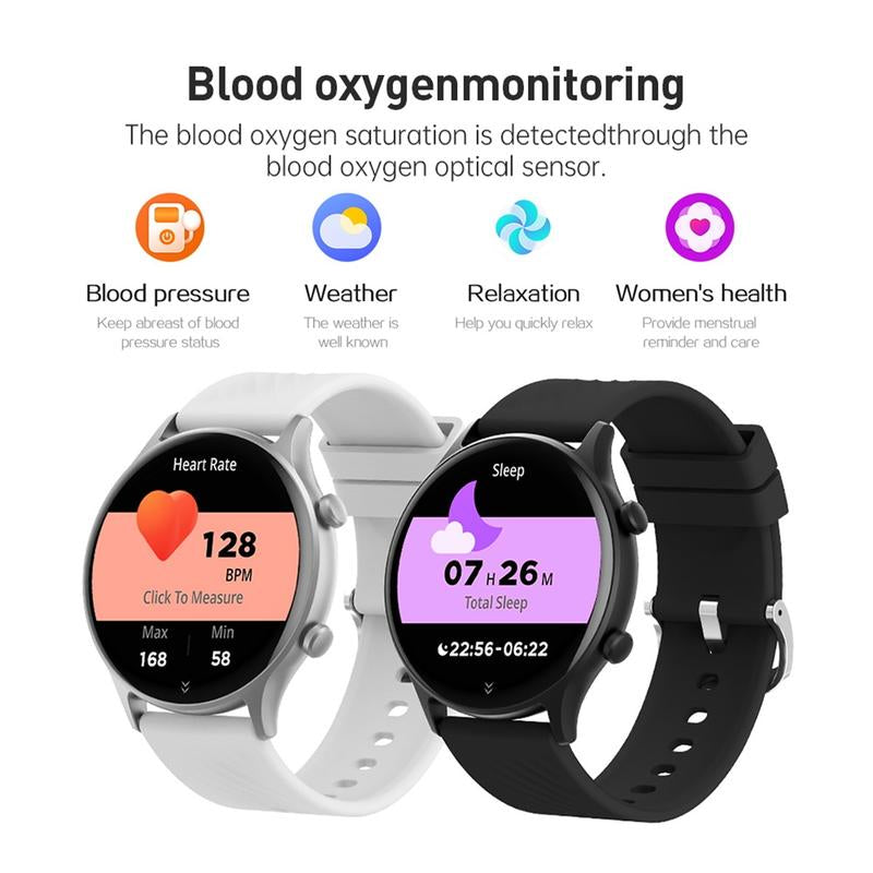 BOZLUN B53S Smartwatch with Bluetooth Call AI Voice Assistant Health Fitness Tracking 1.39'' HD Display IP67 Waterproof Gift Pink Black White Wearable Charging Magnetic Durable Screen Smartphone Wristwatch Chargeable