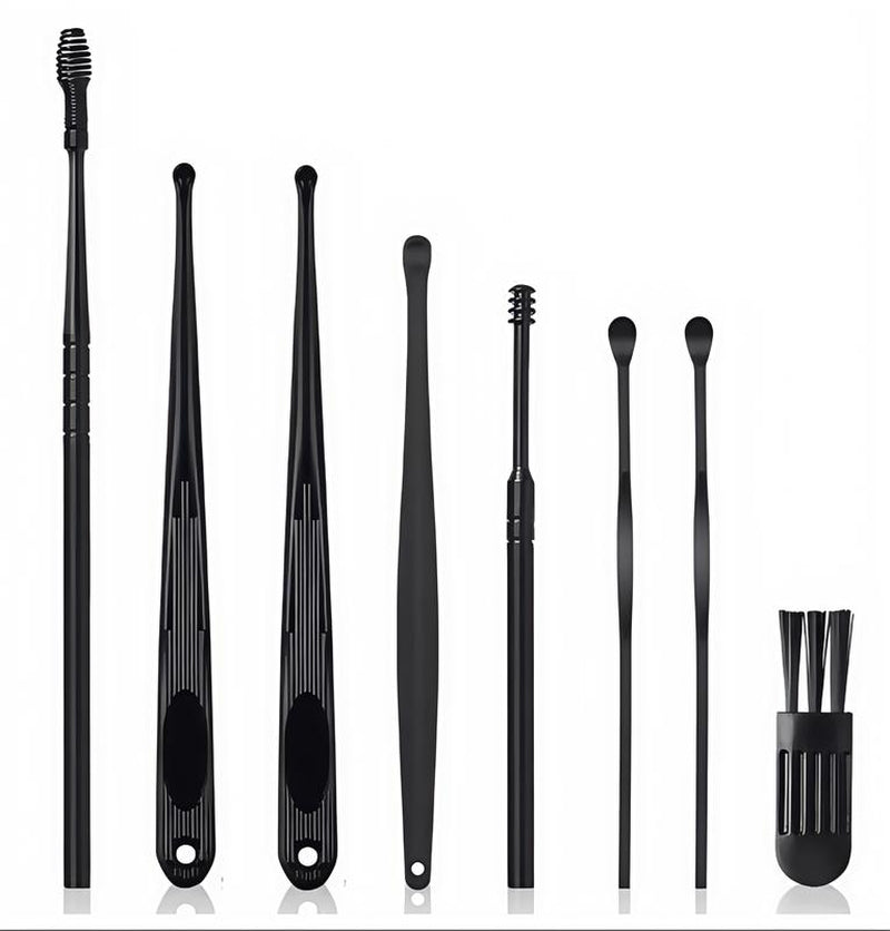 8 Pcs Set Earwax Removal Tool with HD Camera & LED Light, Visual Earpick 8 Pcs Set,Smart Ear Wax Cleaning for Android and Iso