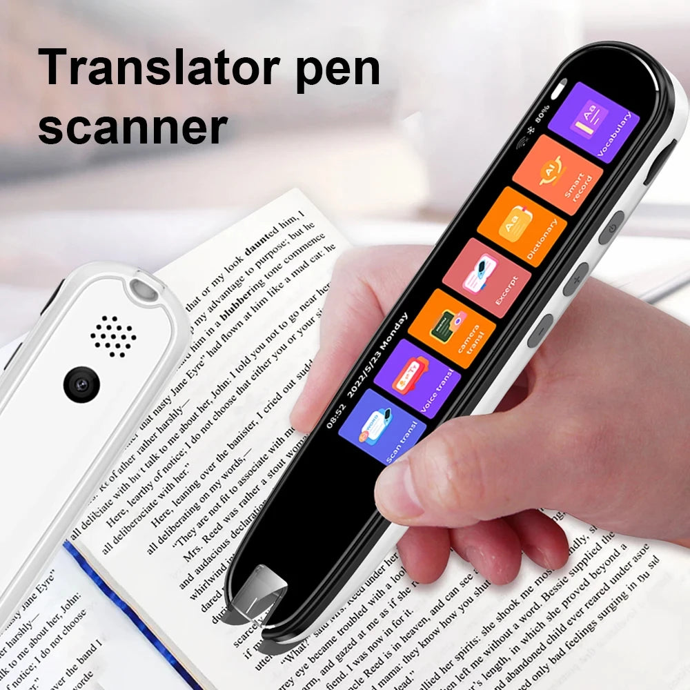 MD04 Smart AI Scan Pen BT Translator Voice Multi 134 Languages Support 3.38 Inch Touch Screen Photo Offline Record Translation