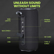 Halo Portable Wireless Bluetooth Speaker by Fuzix – Compact High-Quality Sound, Long Battery Life, TWS Stereo, Micro SD, USB, AUX Audio