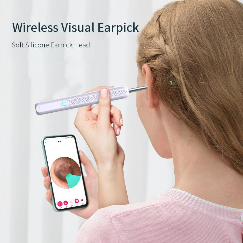 8 Pcs Set Earwax Removal Tool with HD Camera & LED Light, Visual Earpick 8 Pcs Set,Smart Ear Wax Cleaning for Android and Iso