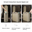 UFORU Decorate Bathroom Smart Trash Can Sensor Based Intelligent Home Kitchen Toilet with Lid Waterproof Clip Plastic Garbage Bin Touchless Smart Sensor Trash Smart Garbage Bin#Tiktokshop Back to School