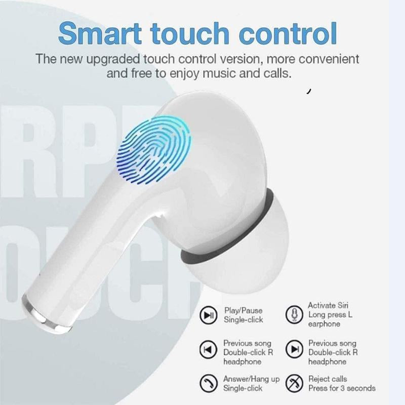Earphones Bluetooth, Wireless, Long Battery Life, with Earplugs, Automatic Intelligent Matching, Compatible with Mobile Phones, Tablets, and Computers