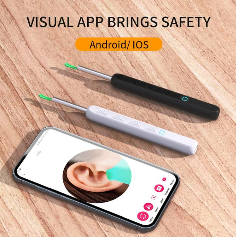 8 Pcs Set Earwax Removal Tool with HD Camera & LED Light, Visual Earpick 8 Pcs Set,Smart Ear Wax Cleaning for Android and Iso