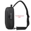 Anti-Theft Combination Lock Chest Packs with USB Charging Port Fashion Business Men'S Crossbody Bag Travel Storage Shoulder Bag