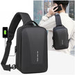 Anti-Theft Combination Lock Chest Packs with USB Charging Port Fashion Business Men'S Crossbody Bag Travel Storage Shoulder Bag