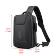 Anti-Theft Combination Lock Chest Packs with USB Charging Port Fashion Business Men'S Crossbody Bag Travel Storage Shoulder Bag