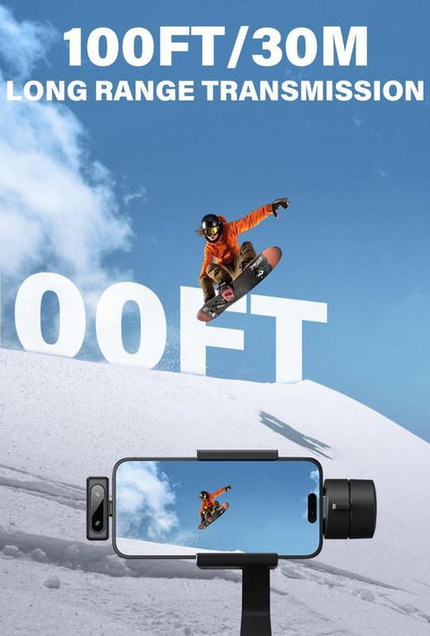 Wireless Lavalier Microphone Dual Set – Plug & Play Clip-On Mic with Auto Pairing, Magnetic Mount, Noise Cancelling with LED Display for Iphone, Android, USB-C Devices,Vlog & Video Recording