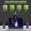 Halo Portable Wireless Bluetooth Speaker by Fuzix – Compact High-Quality Sound, Long Battery Life, TWS Stereo, Micro SD, USB, AUX Audio