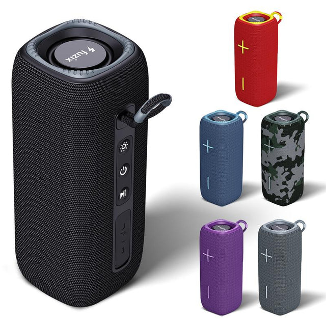 Halo Portable Wireless Bluetooth Speaker by Fuzix – Compact High-Quality Sound, Long Battery Life, TWS Stereo, Micro SD, USB, AUX Audio