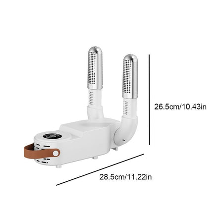 Household Shoe Dryer, Plug and Play Shoe Dryer, Foldable Shoe Drying Machine with Handle & Digital Display for Home, Office, Travel