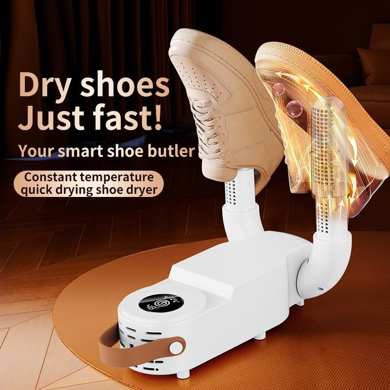 Household Shoe Dryer, Plug and Play Shoe Dryer, Foldable Shoe Drying Machine with Handle & Digital Display for Home, Office, Travel