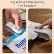 Novetek Mini Snack Bag Sealing Machine,2 in 1 Heat USB Rechargeable Snack Bag Selaer,Plastic Electric Bag Sealers, Keep Food Fresh. Portable Sealer Picnics