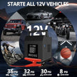 【Hieha】Portable Car Jump Starter with Air Compressor,4000A Car Battery Jump Starter (ALL Gas/7.0L Diesel) with 150PSI Tire Inflator, 12V Car Battery Jump Power,15000Mah Power Bank with LED Light,Car Essentials